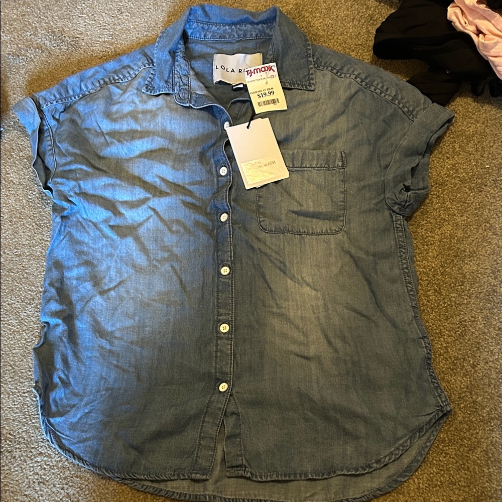 Lola Casual Blue Button Down Shirt